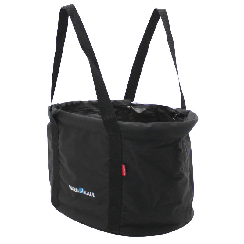 Panier Avant Toile Klickfix Shopper 24L Noir Avec Anse Fixation Sur Cintre (38X25X29 cm) (Livre Sans Fixation)