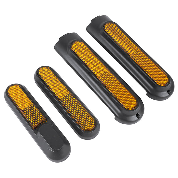 Cache Vis De Roue Avant Et Arrière Pour Trottinette Xiaomi Mi 4 Pro Noir (Catadioptre Otrange) (Vendu Par 4)