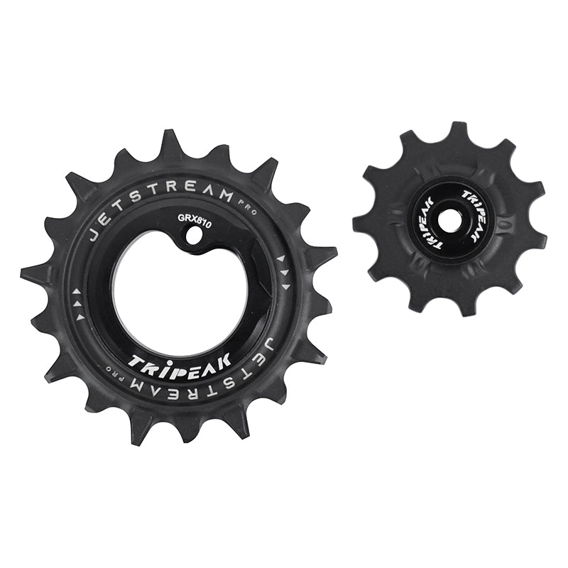 Galet Dérailleur Aopw Tripeak 11-18 Dents Céramique 12-11X2V. Shimano Grx Rx810 - 815 - 820 Noir (Jeu De 2) (Garantie 4