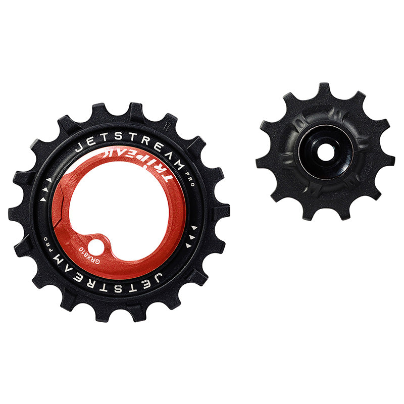Galet Dérailleur Aopw Tripeak 11-18 Dents Céramique 12-11X2V. Shimano Grx Rx810 - 815 - 820 Rouge (Jeu De 2) (Garantie 4