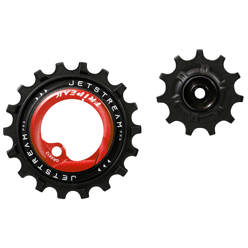 Galet Dérailleur Aopw Tripeak 11-18 Dents Céramique 11X1V. Shimano Grx Rx812 - 817 Rouge (Jeu De 2) (Garantie 4 Ans)