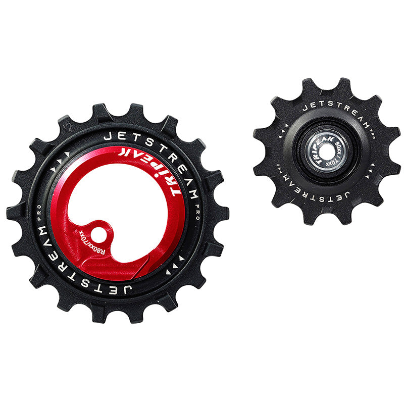 Galet Dérailleur Aopw Tripeak 12-18 Dents Céramique 11X2V. Shimano Ultegra R8000Gs - 105 R7000Gs Rouge (Jeu De 2) (Garantie 4 Ans)