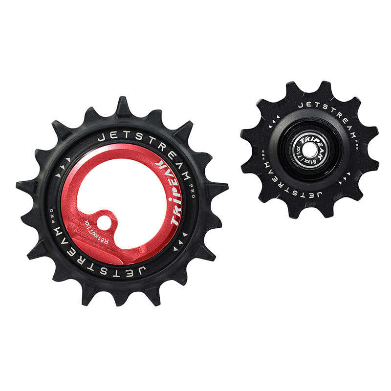 Galet Dérailleur Aopw Tripeak 12-18 Dents Céramique 12X2V. Shimano Ultegra R8100 - 105 R7100 Rouge (Jeu De 2) (Garantie