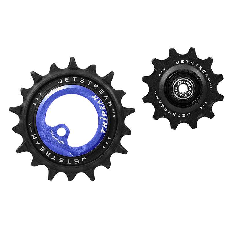 Galet Dérailleur Aopw Tripeak 12-18 Dents Céramique 12X2V. Shimano Ultegra R8100 - 105 R7100 Bleu Fonce (Jeu De 2) (Garantie 4 Ans)
