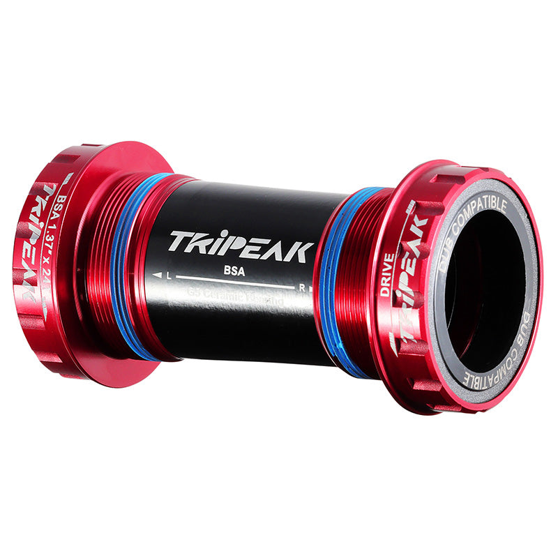 Cuvette Intégré Boîtier Filete Route Tripeak Céramique Anglais - Bsc - 1,37X24 Axe 24 mm Rouge (Compatible Shimano)