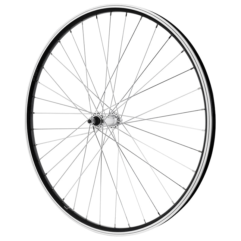 Roue VTT Patin 27.5" Er10 Avant Moyeu Alu Axe Plein (Vendu Avec Écrou M9) Jante 19C Noir 36 Rayons Argent