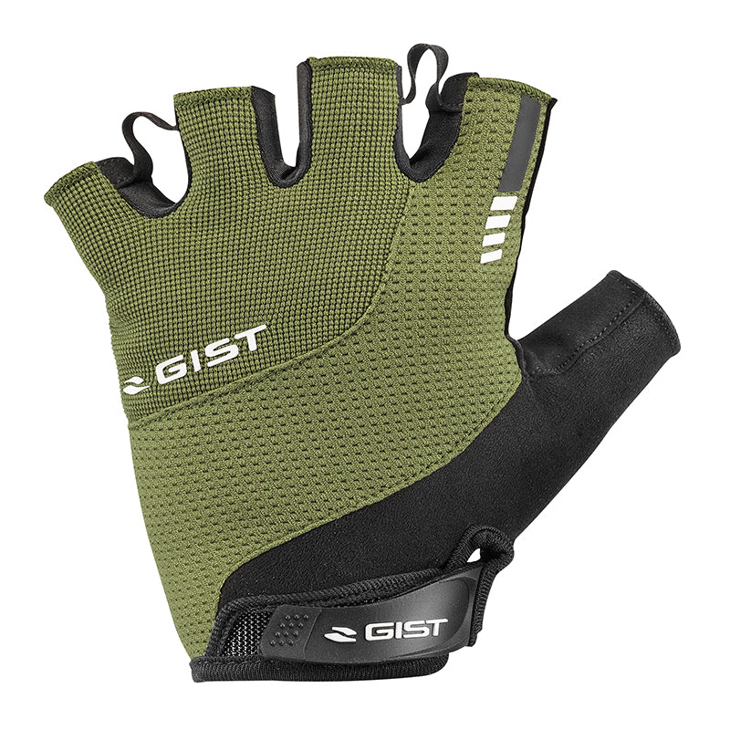 Gants Vélo Court Gist Kontrol Été Vert Militaire S (Paire Sur Carte) Avec Velcro