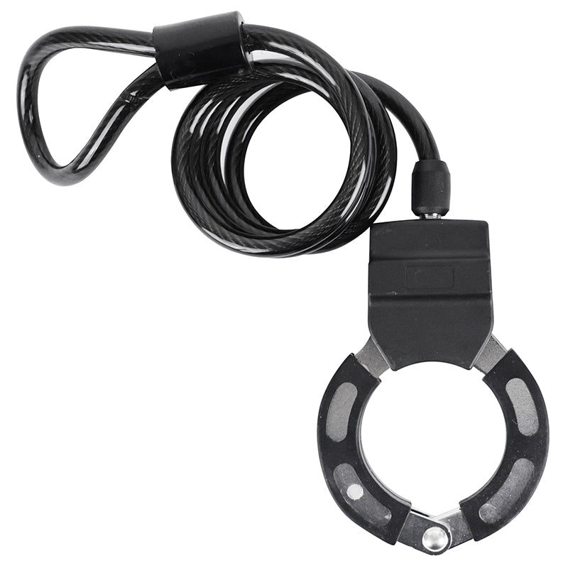 Antivol Vélo - Trottinette Câble A Boucle Avec Menotte Diam 8 mm L1M - Livre Avec 2 Clés -Niveau Sécurité 6