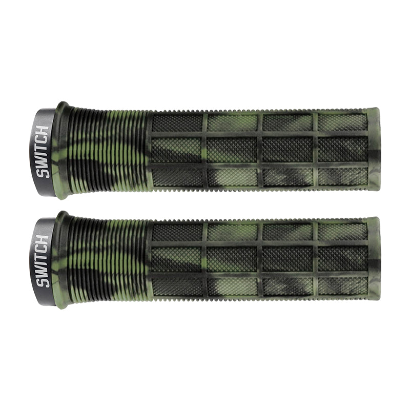 Poignée City-VTT Switch Supergrip Lock-On Vert Fume (Paire)