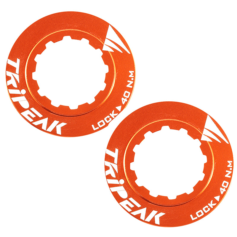 Écrou Disque De Frein Centerlock Tripeak Aluminium Ultra Léger 7G Orange - Serrage Interne (Vendu A La Paire)