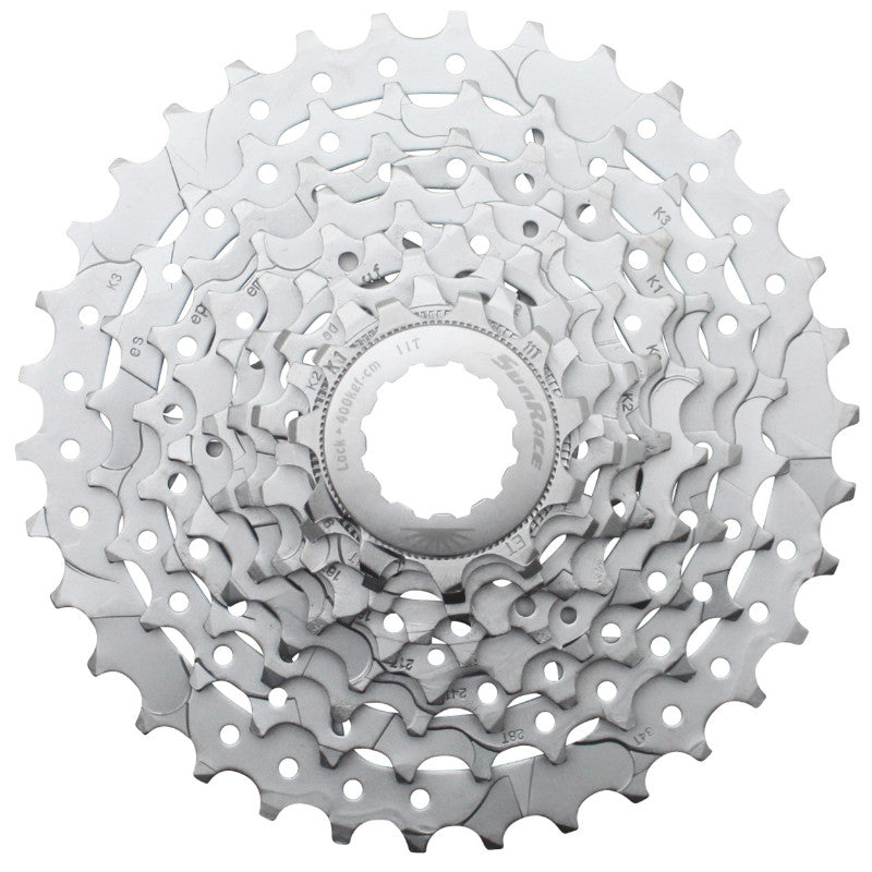 Cassette 9V. Sunrace M96 11-34 VTT Pour Shimano Nickel (Livre En Boite) (11-12-14-16-18-21-24-28-34)