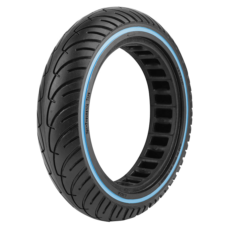 Pneu Trottinette Plein 8.5 X 2.00 Noir Liseret Bleu - Largeur Intérieur 36 mm