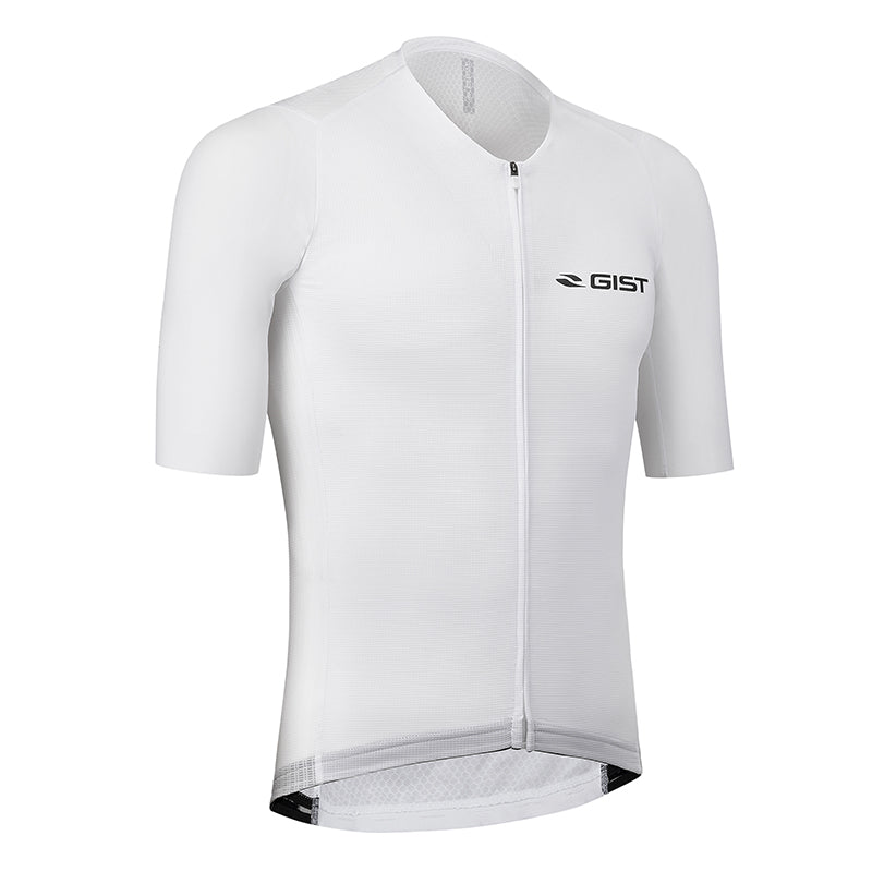 Maillot Gist Été Podium Manches Courtes Zip Total Blanc M