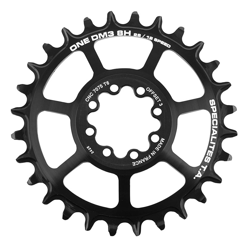 Plateau VTT Direct Mount Pour Sram Gx - Xx1 - X01 Ta One Dm3 8H 28 dents 11-12V. Noir (Transmission Boost Deport 3 mm)