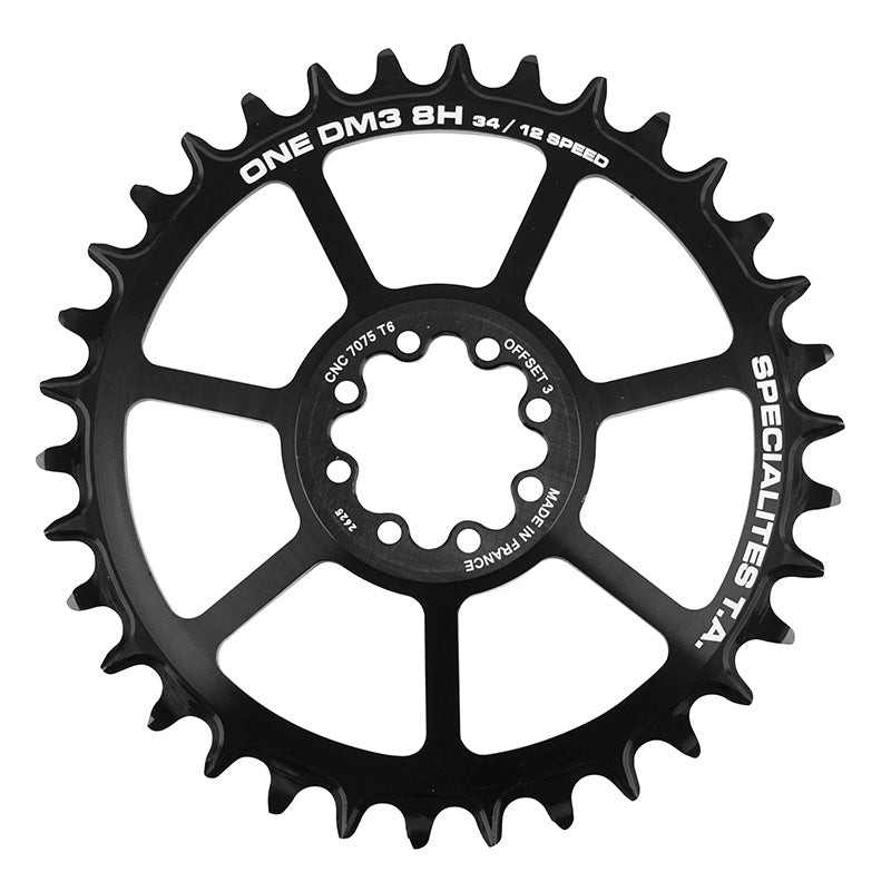 Plateau VTT Direct Mount Pour Sram Gx - Xx1 - X01 Ta One Dm3 8H 34 dents 11-12V. Noir (Transmission Boost Deport 3 mm)