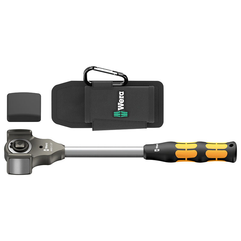 Cliquet Wera 8002 C Koloss 1-2 Avec Fonction Marteau Supporte Jusqu'A 600Nm Noir-Jaune (Set 3 Pieces) (Vendu A L'Unite) -Marque Allemande Pour Les Ateliers-