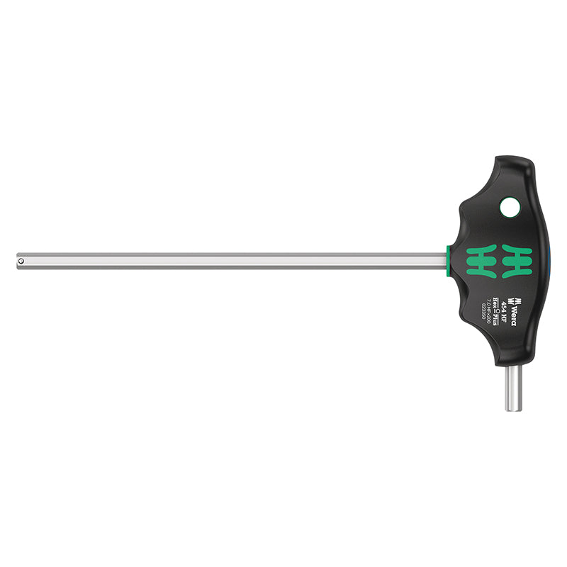Clé Allen-6 Pans Manche En T Wera 454 Hex Plus 7X200 mm Noir-Vert (Vendu A L'Unite) -Marque Allemande Pour Les Ateliers-