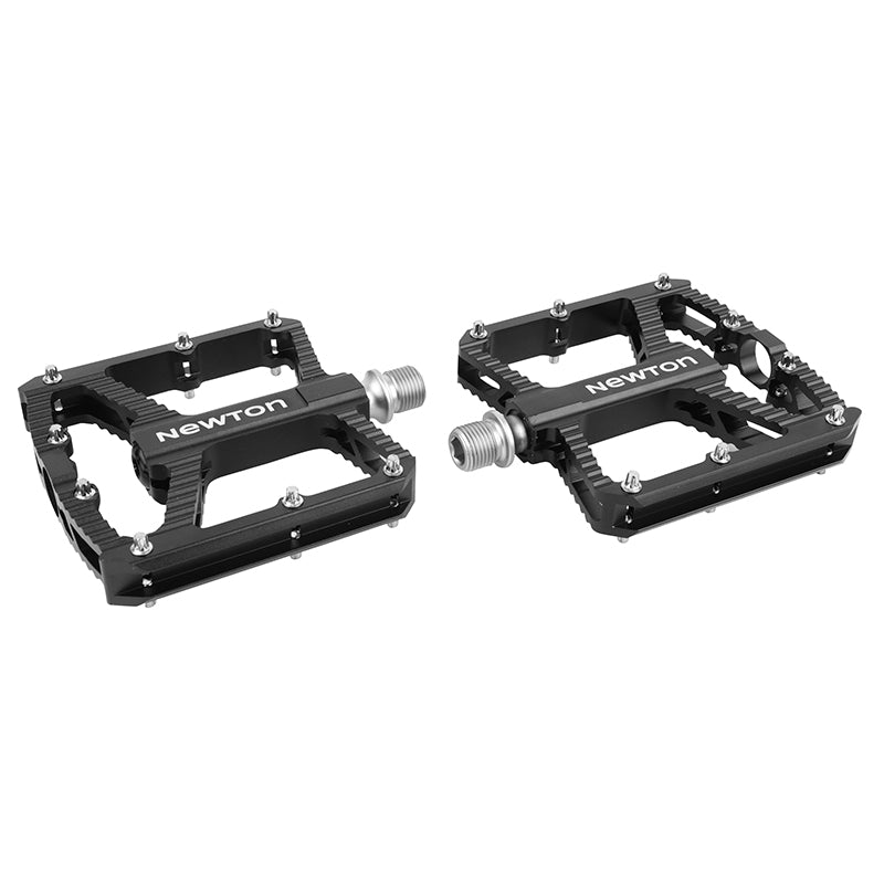 Pédale VTT - BMX Newton Alu Noir Anodise 9-16" A Roulement (Paire) 106X100 mm