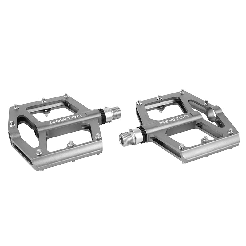 Pédale VTT - BMX Newton Alu Gris Anodise 9-16" Roulement Du (Paire) 105X102X26 mm