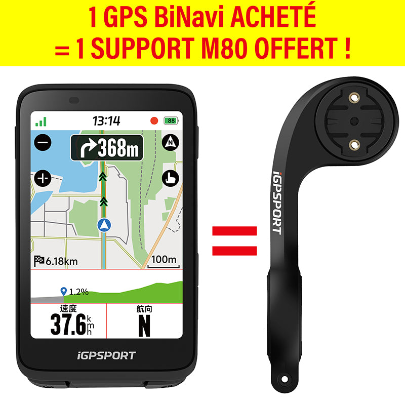 Gps - Compteur Igpsport Binavi Couleur Full Tactile Transflectif - Cartographie - Ant+ - Ble5 - Autonomie 35H - Multi Fo