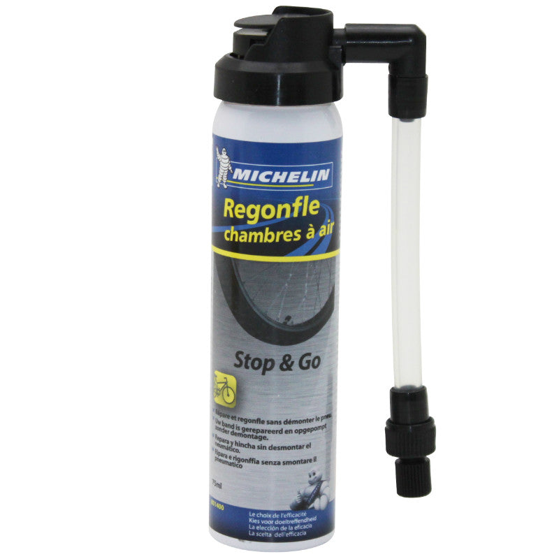 Bombe Anti-Crevaison Michelin Stop&Go Pneu Tubeless - Tubetype Presta-Schrader (75Ml)
