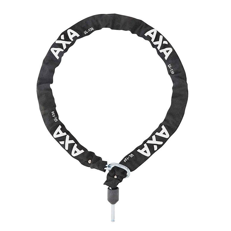 Antivol Vélo Chaîne A Boucle Axa Ulc-130 Pour Fer A Cheval Diam 5.5 mm L1.30M Noir (Profondeur 50 mm Diam 10 mm) -Livre Avec Sacoche De Selle
