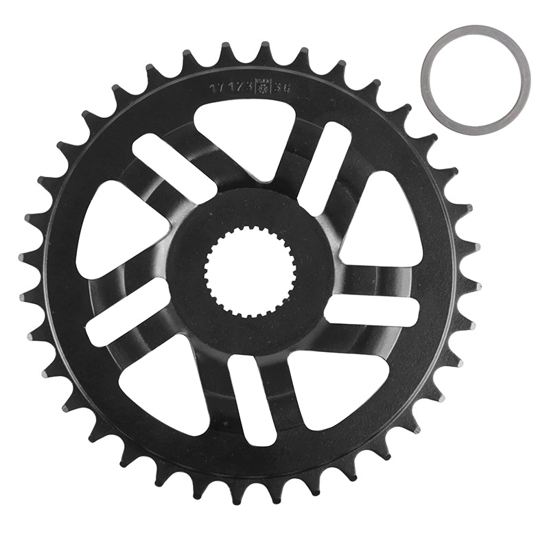 Plateau VAE-E-Bike Direct Mount Pour Bosch Esjot 36 dents Mono Noir Acier (2.38 - 1-2X3-32" - 5.65 – 1-2X11-128") 4Ème