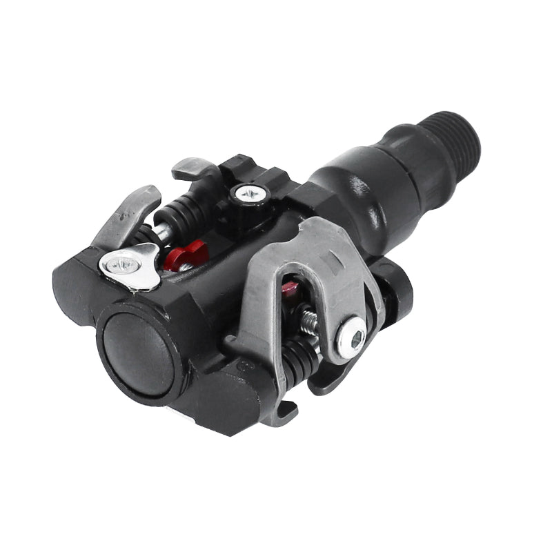 Pédale VTT Automatique Newton A Billes Type SPD Alu Noir Avec Cales (Paire)