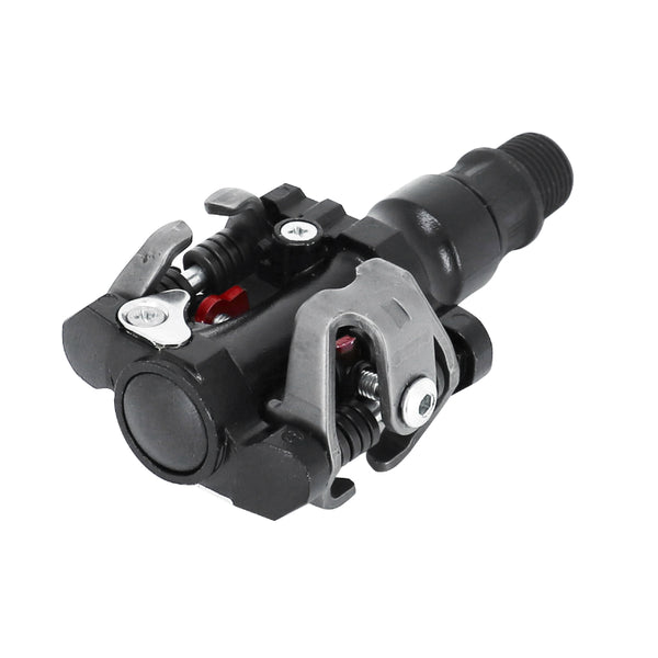 Pédale VTT Automatique Newton A Billes Type SPD Alu Noir Avec Cales (Paire)