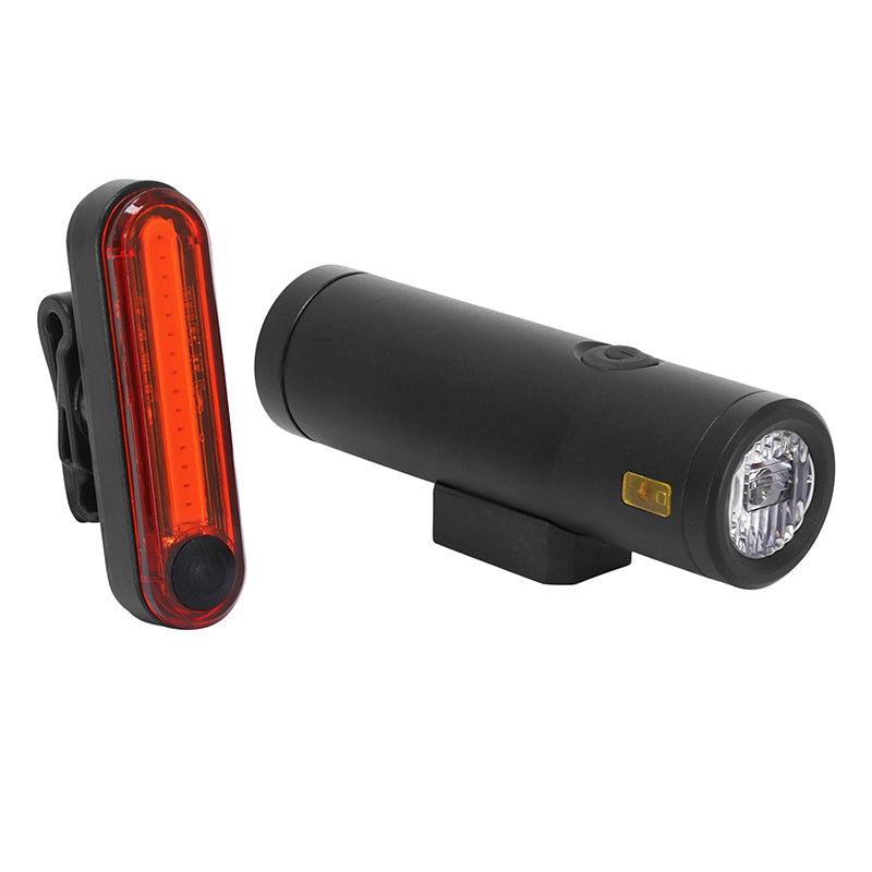 Éclairage Vélo Usb Kit Newton 500-30 Lumen Noir (Avant 6 Modes+Arrière 4 Modes)
