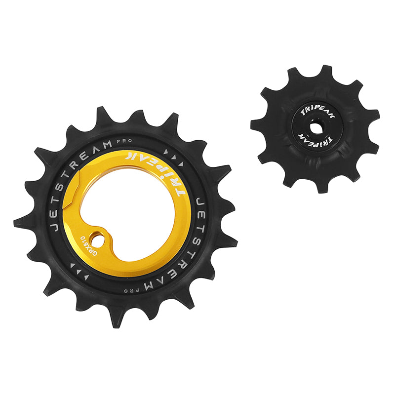 Galet Dérailleur Aopw Tripeak 11-18 Dents Céramique 12-11X2V. Shimano Grx Rx810 - 815 - 820 Or (Jeu De 2) (Garantie 4 An