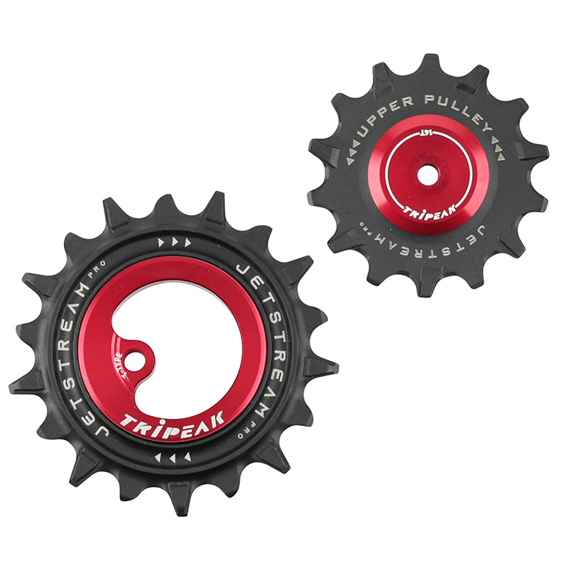 Galet Dérailleur Aopw Tripeak 14-18 Dents Céramique 12X1V. Sram T Type Rouge (Jeu De 2) (Garantie 4 Ans)
