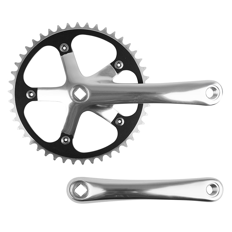 Pédalier Route Fixie 3.30 Alu Argent 170 mm Plateau 46D. (Fixie - Singlespeed) Diam. 130 mm
