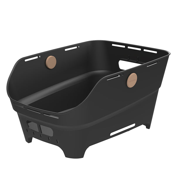 Panier Arrière Synthetique Recycle Cento Neo Basil Noir Fixation Wsl (46X35X25 cm) Compatible Systeme Mik 2.0 (Fixation