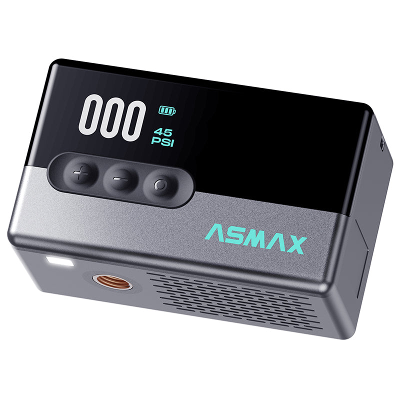 Compresseur-Gonfleur-Pompe Portable Universel Asmax T30 Digital 120 Psi 8,3 Bars Max (Fonction Éclairage, Detection Pres
