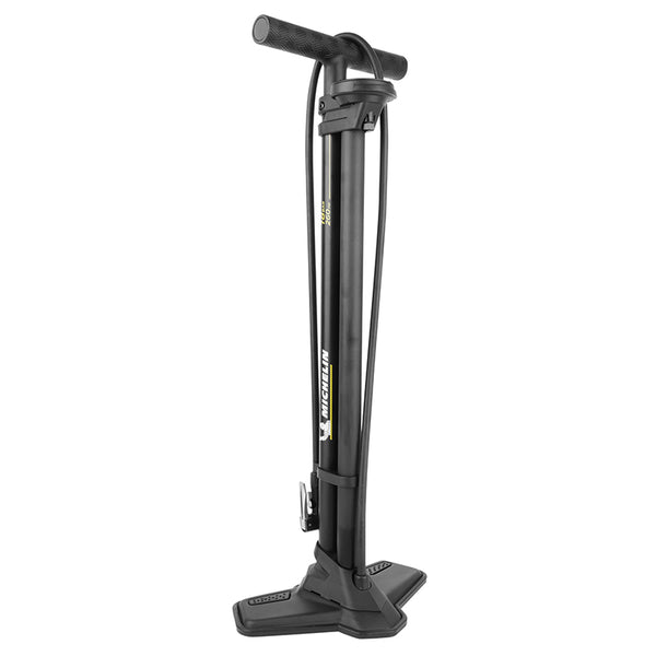 Pompe A Pied Michelin Air Tank Tubeless Acier Noir Avec Compresseur Et Manometre 18Bars Raccord Switch Vp-Vs