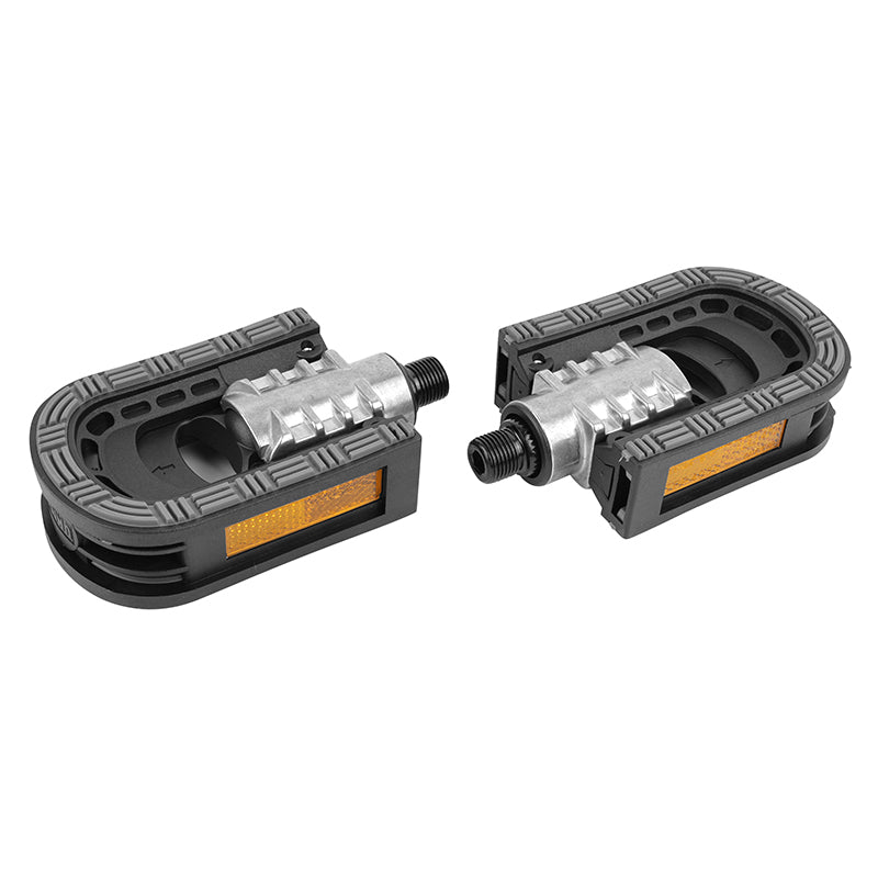 Pédale City Union Pliante Alu-Résine Noir-Argent 9-16 (En Sachet)