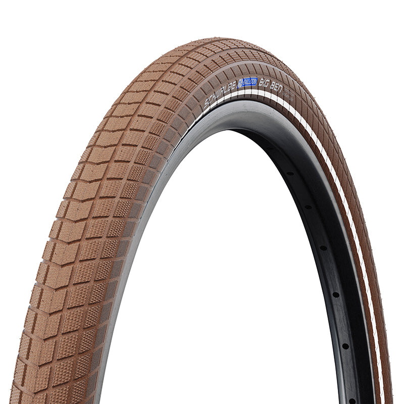 Pneu VTT Urbain - VAE 700 X 50 Schwalbe Big Ben Tr Marron (50-622) Renfort K-Guard Flanc Reflex (Twin Skin) Homologué VA