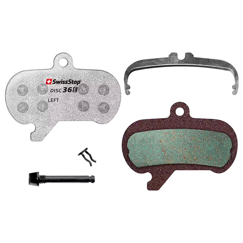 Plaquette De Frein VTT Sram Maven Ultimate, Silver, Bronze (Swissstop Organic - Disc 36E) (Paire Sur Carte) - Compatible VAE