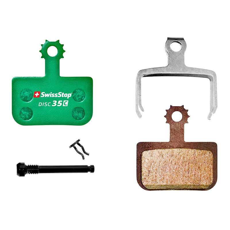 Plaquette De Frein Route - VTT Sram Red Etap Axs, Rival, Maven Utltimate, Silver, Bronze, Avid Elixir 9,7,5,3,1,Cr,R (Swissstop Organic - Disc 35C) (Paire Sur Carte)