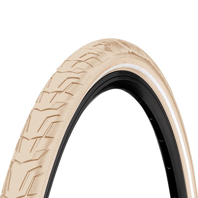 Pneu VTT 26 X 1.75 Continental City Ride Creme Tr (47-559) (Offre Spéciale) Flanc Reflex