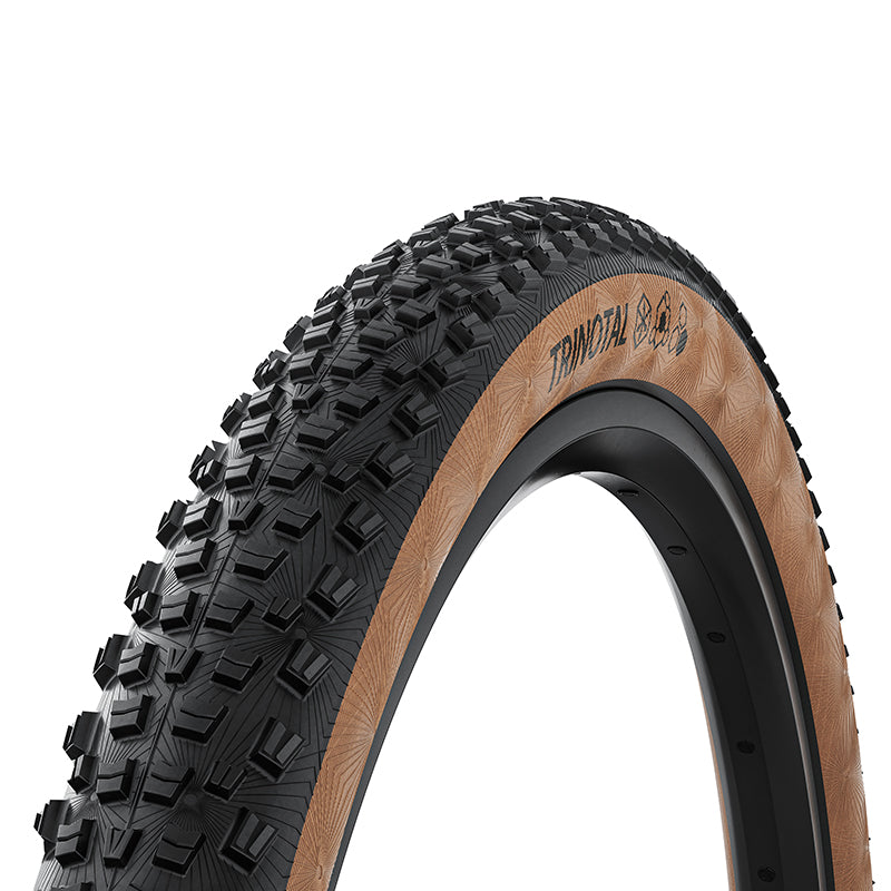 Pneu VTT 29 X 2.40 Continental Trinotal Trail Grip Noir Flanc Marron Tubeless Ready Ts (60-622) Terrain Dur Et Mixte Compatible VAE (Equivalent Cross King)