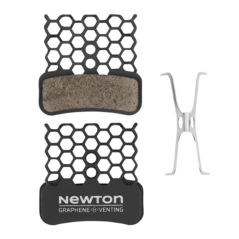 Plaquette De Frein VTT Shimano Saint (Newton Graphene Organic Avec Ailette Refroidisseur) (Paire Sur Carte)