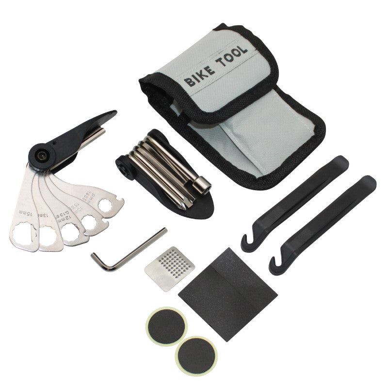 Kit Réparation Chambre A Air P2R Rustine Autocollantes Avec Outil Multifonction Démonte Pneu Et Sacoche Transport
