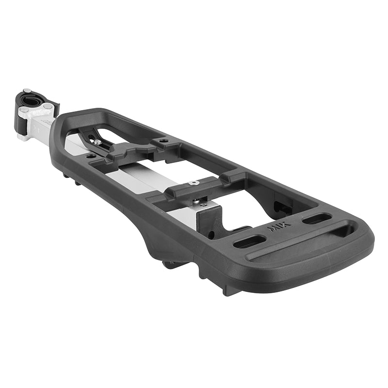 Porte Bagage Vélo Arrière A Fixation Rapide Ibera Alu Noir (Sur Tige De Selle Diam 25.4 À 31.8 mm) - Poids Max 10 Kg- C