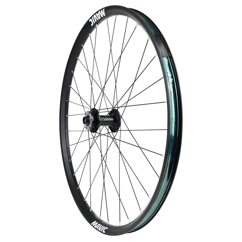 Roue VTT - VAE Disque 27.5" Mavic E-Access Xr27 Boost Tubeless Ready Avant Axe Traversant 15-110 Disque 6 Trous Noir 32 Rayons Jante (622-27) -Poids Max 135 Kg-