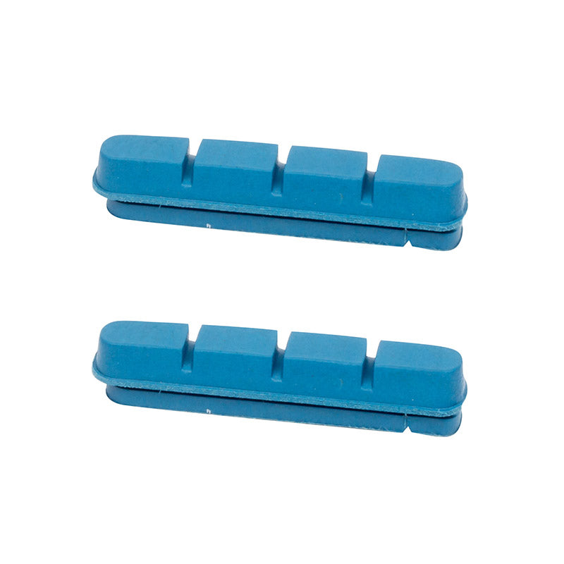 Patin De Frein Route Elvedes Pour Shimano Sur Jante Carbone 55 mm Bleu (1 Paire)