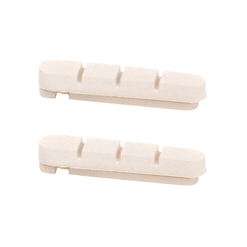 Patin De Frein Route Elvedes Puissant - Silencieux Pour Shimano Sur Jante Aluminium 55 mm Blanc (1 Paire) -Gomme Freinage Puissant - Silencieux-