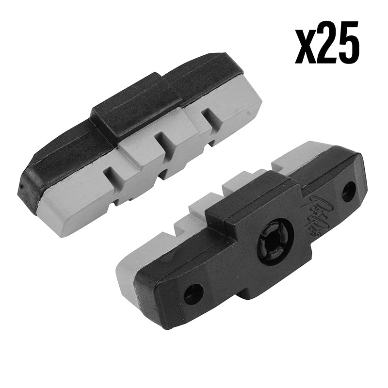Porte Patin Frein City - VAE A Cartouche Elvedes Pour Magura Hs11-33 Sur Jante Aluminium 55 mm Gris (Boite De 25 Paires) -Gomme Resistante-