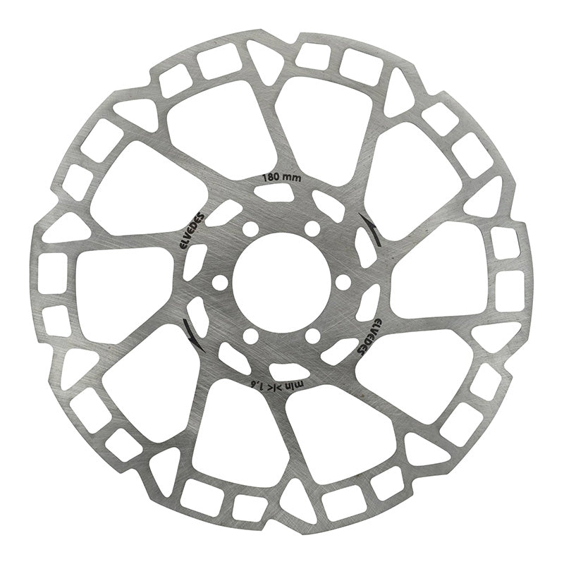 Disque De Frein VTT 6 Trous Elvedes 180 mm Argent -Épaisseur 1.8 mm-